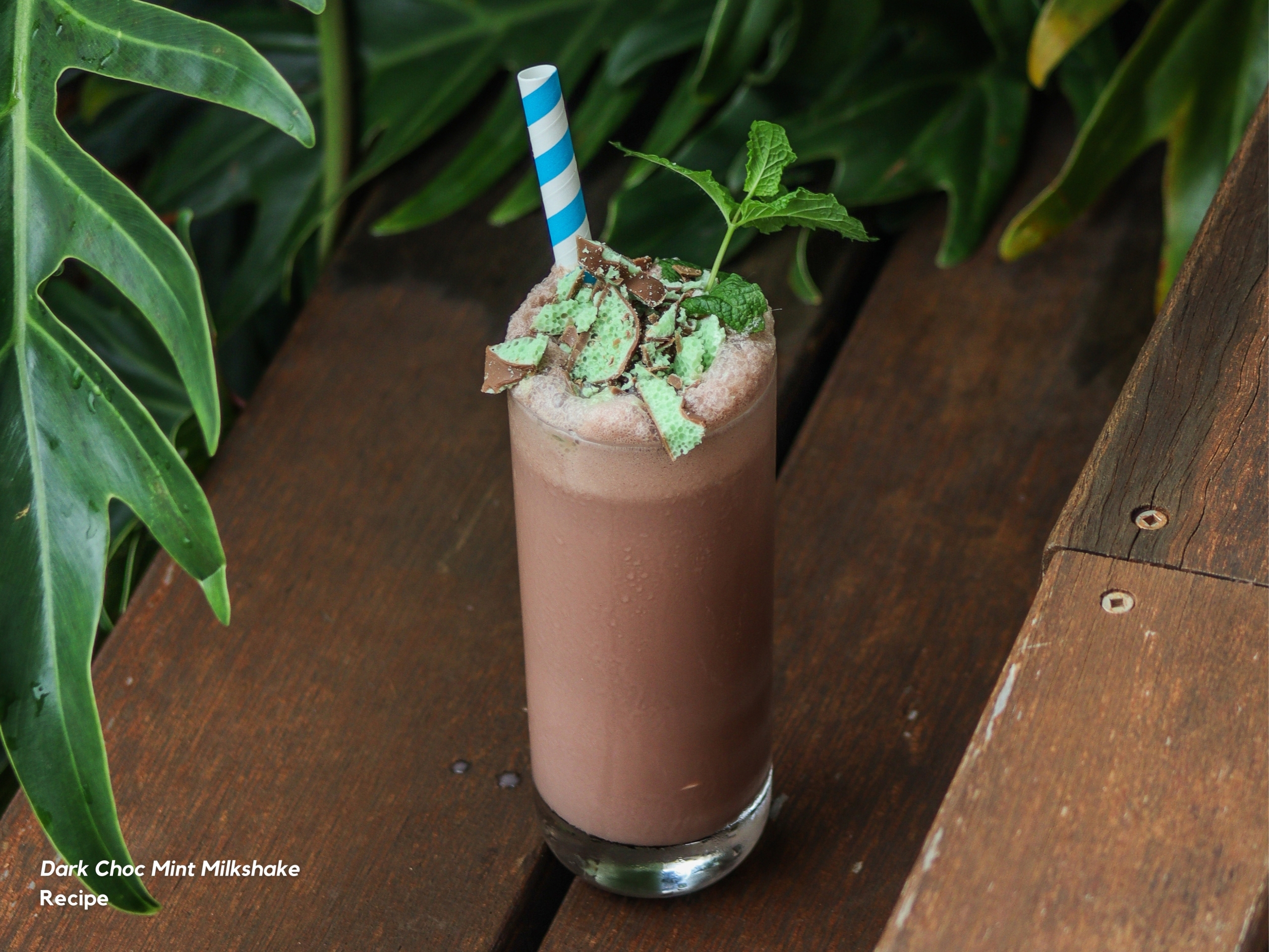 Dark Mint Chocolate Milkshake with Aero Mint Chocolate