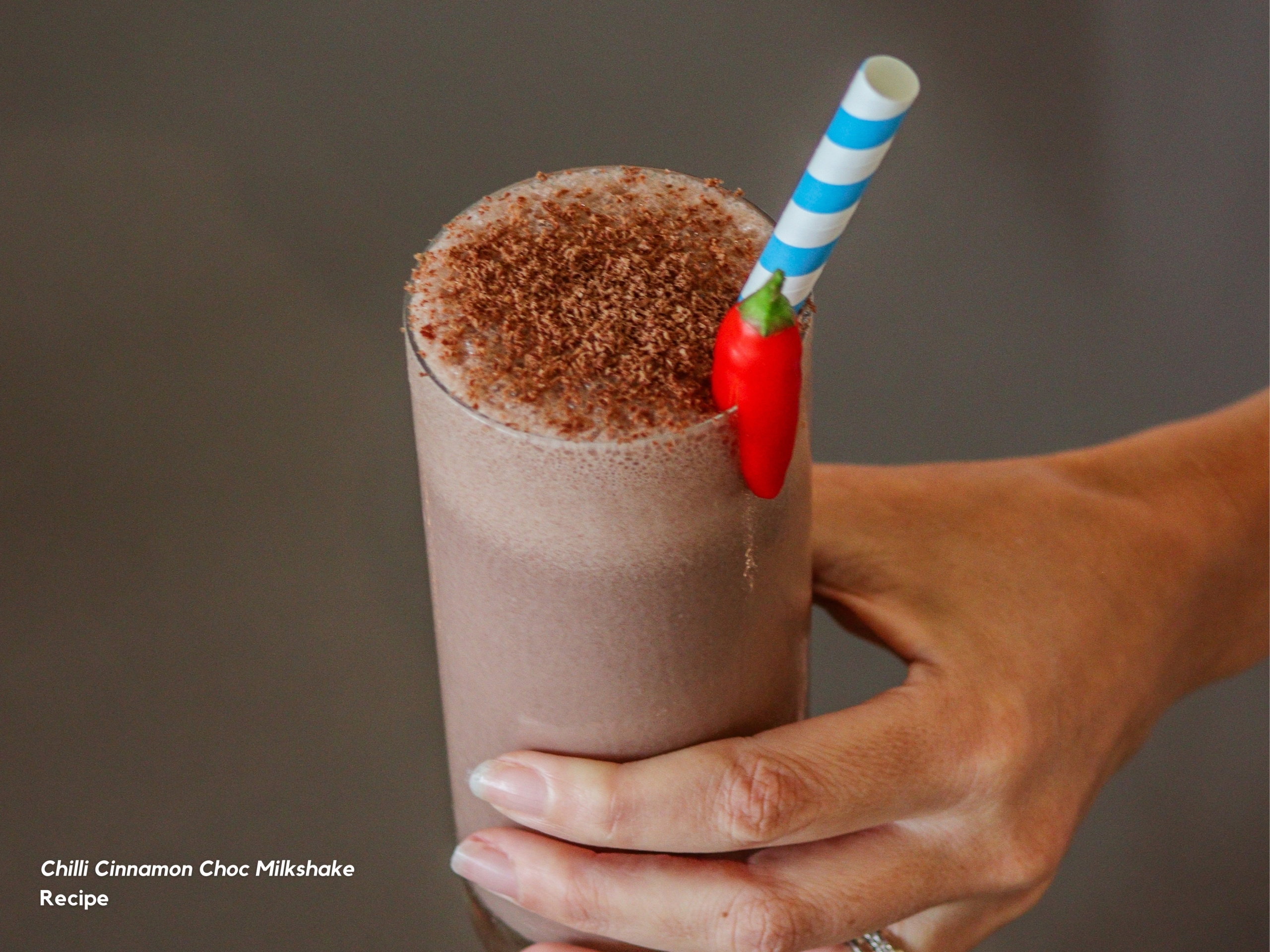Chilli Cinnamon Chocolate Milkshake with Lindt Chilli Dark Chocolate