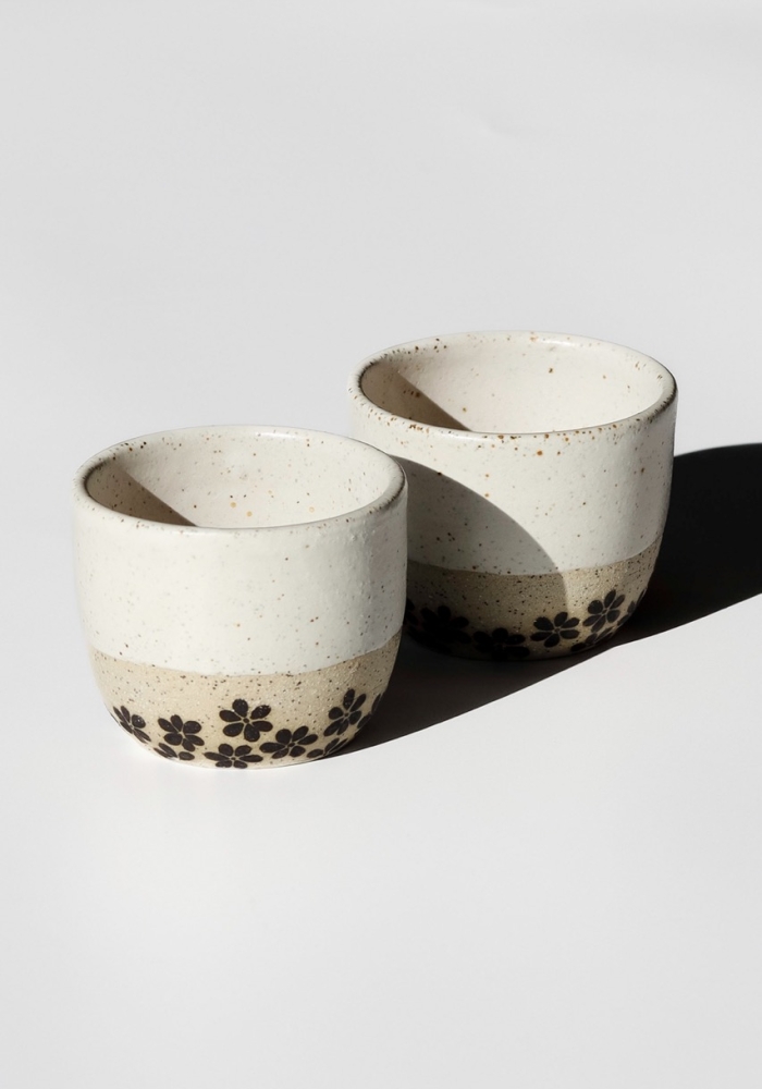 Two handmade cups by Miriam Fraser Studio